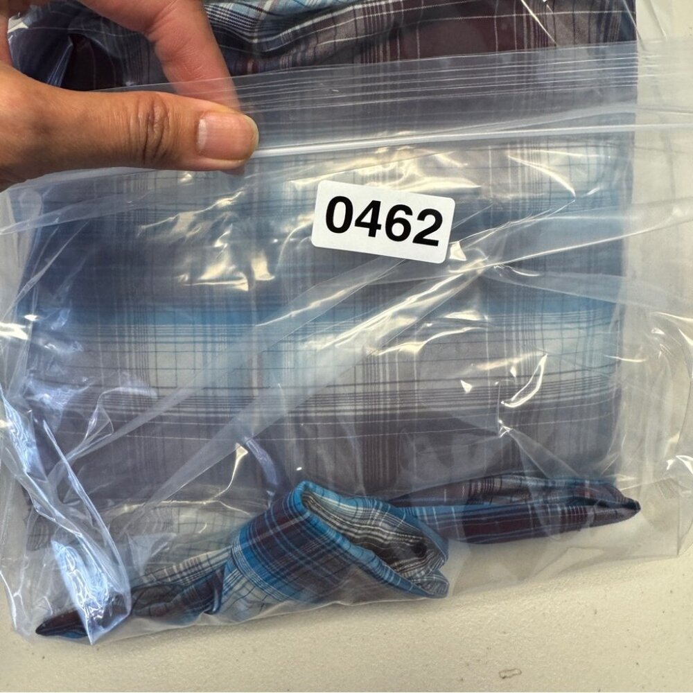 Vintage Wrangler Plaid Western Burgundy Pearl Snap Button Shirt L Tall Cotton - Picture 14 of 14